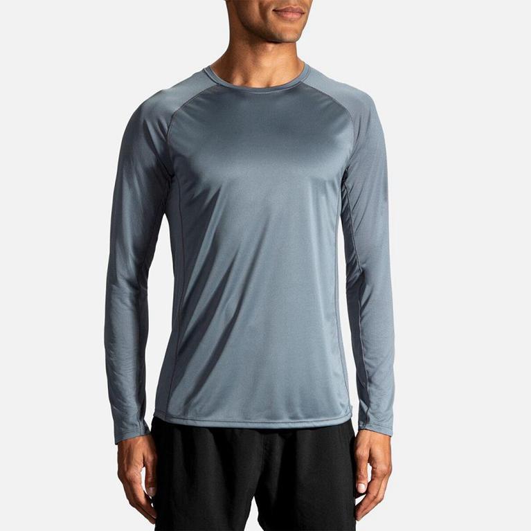 Brooks Stealth Long Sleeve Running Shirt - Men's - Blue (58264-YBZN)